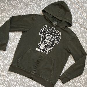 Gas Monkey Dark Green Zip-Up Hoodie